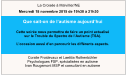Coralie Froidevaux et Laetitia Rothenbühler Psychologues FSP, spécialisées en autisme Ivan Rougemont MSP et consultant en autisme Que sait-on de l‘autisme aujourd‘hui  Cette soirée nous permettra de faire un point actualisé  sur le Trouble du Spectre de l’Autisme (TSA).   L’occasion aussi d’en parcourir les différents aspects.   La Croisée à Malvillier/NE Mercredi 18 novembre 2015 de 19h30 à 21h30
