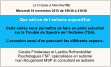 Coralie Froidevaux et Laetitia Rothenbühler Psychologues FSP, spécialisées en autisme Ivan Rougemont MSP et consultant en autisme  Que sait-on de l‘autisme aujourd‘hui  Cette soirée nous permettra de faire un point actualisé  sur le Trouble du Spectre de l’Autisme (TSA).   L’occasion aussi d’en parcourir les différents aspects.   La Croisée à Malvillier/NE Mercredi 18 novembre 2015 de 19h30 à 21h30