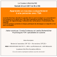 Délai d‘inscription:   Membre de l‘association: CHF 150.-- / Non membres: CHF 200.--  IBAN CH39 0076 6000 1027 8717 5  - BCN – Les Pommerets 23 – 2035 Montezillon  Le paiement fait office d‘inscription définitive.  - En cas de nombre de participants insuffisant, la journée sera annulée - Atelier animé par: Coralie Froidevaux et Laetitia Rothenbühler Psychologues FSP, spécialisées en autisme  La partie théorique abordera la manière dont on peut enseigner un comportement  à un enfants ou un adulte avec TSA. Nous aborderons ainsi les théories et les stratégies de l‘apprentissage, l‘utilisation des renforçateurs, l‘évalualisation des objectifs.  La partie pratique permettra à chaque participant de développer un objectif en lien avec sa situation. Apprendre un nouveau comportement à une personne avec TSA La Croisée à Malvillier/NE Samedi 22 avril 2017 de 9h à 16h